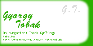 gyorgy tobak business card